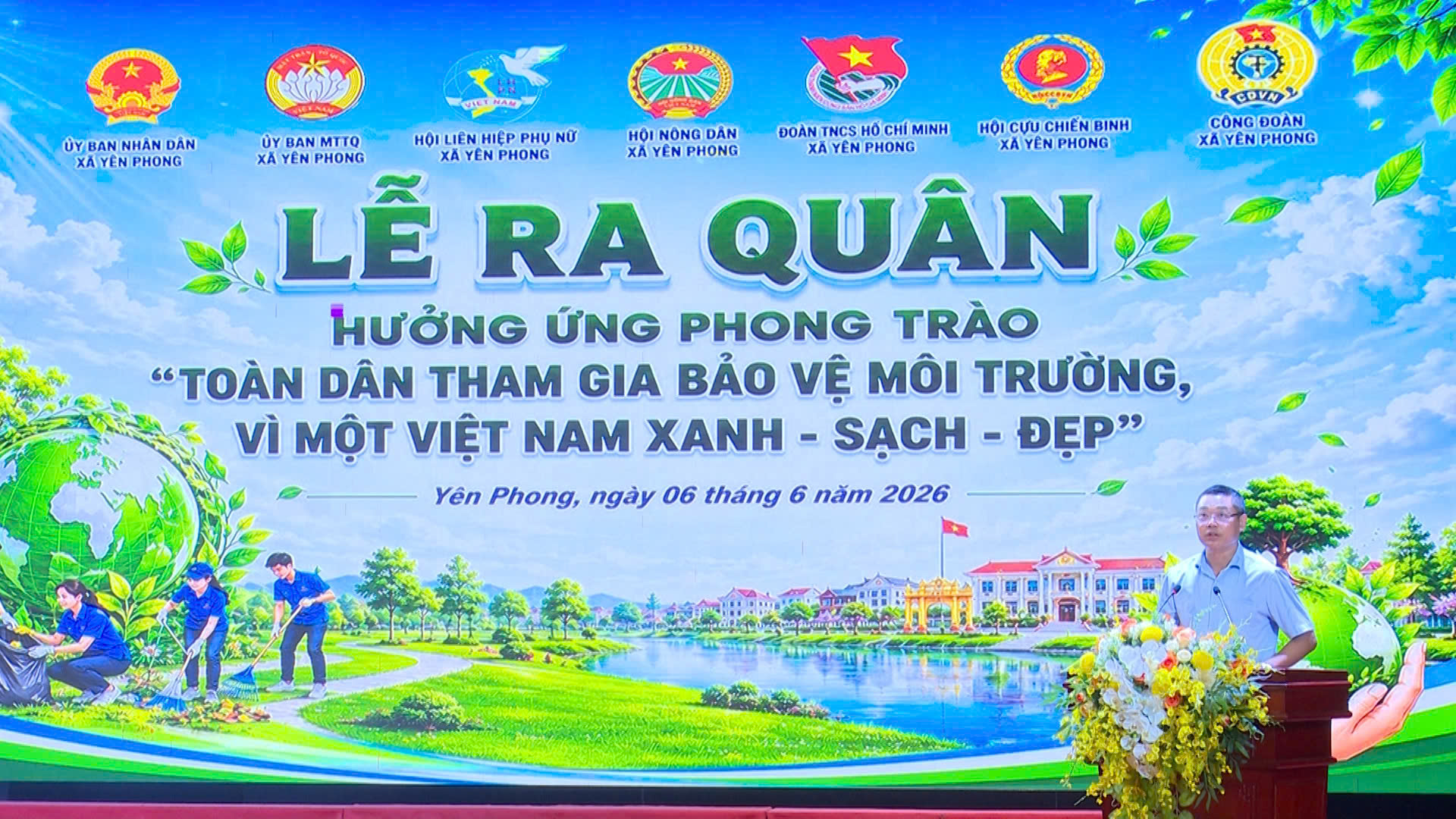  Yên Phong ra quân hưởng ứng phong trào “Toàn dân tham gia bảo vệ môi trường, vì một Việt Nam xanh - sạch - đẹp”